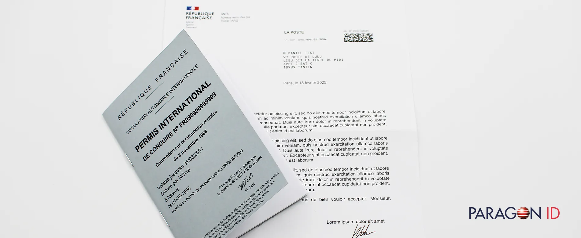 Permis international de conduire et son courrier
