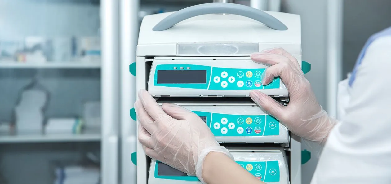 medical equipment in a hospital room