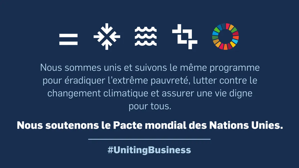 Nous soutenons le Pacte Mondial UN